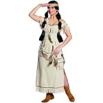Beige Cowboy-Kostüme aus Polyester für Damen Größe S 