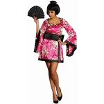 Pinke Geisha-Kostüme aus Polyester für Damen Größe XS 
