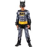 Rubies Batman Metallic Core Deluxe Kostüm für Kinder, Jumpsuit mit muskulärer Brust, Umhang und Maske, offizielles DC Comics für Karneval, Halloween, Weihnachten und Geburtstag