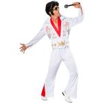 Weiße Elvis Presley Faschingskostüme & Karnevalskostüme aus Polyester Größe S 