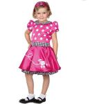 Rosa Gepunktete 50er Jahre Kostüme für Kinder 