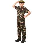 Reduzierte Camouflage Soldaten-Kostüme für Kinder Größe 122 