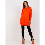 Orange Casual Langärmelige Mini V-Ausschnitt Strickkleider aus Acryl Handwäsche für Damen Einheitsgröße 