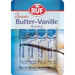RUF Backaroma Butter-Vanille, Vanille-Aroma für Kuchen, Torten, Waffeln oder Plätzchen, einfach dosierbar, glutenfrei, vegan, 20er Pack (20x4x2ml)