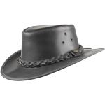 Schwarze Cowboyhüte aus Leder 57 für Herren Größe XL 