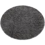 Graue Runde Flokatis 160 cm aus Wolle 