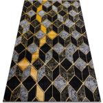 Schwarze Art Deco Rechteckige Teppiche aus Textil 