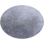 Elfenbeinfarbene Runde Shaggy Teppiche 100 cm aus Textil maschinenwaschbar 