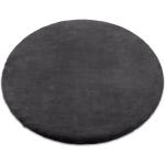 Graue Runde Runde Teppiche 80 cm aus Textil 