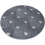 Graue Vintage Runde Runde Teppiche 170 cm aus Textil 