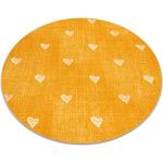 Orange Vintage Runde Runde Teppiche 133 cm aus Polyamid 