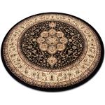 Schwarze Runde Runde Teppiche 120 cm aus Textil 