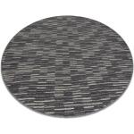 Anthrazitfarbene Runde Runde Teppiche 100 cm aus Polypropylen 