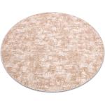 Beige Runde Runde Teppiche 200 cm aus Polyamid 