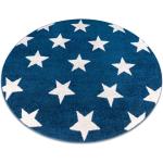 Blaue Sterne Runde Runde Teppiche 140 cm aus Polypropylen 