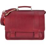 Ruitertassen Aktentasche »Classic«, 40 cm Lehrertasche mit 2 Fächern, Schultasche, dickes rustikales Leder, rot, rot