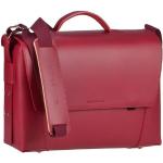 Rote Herrenlehrertaschen aus Leder mit Laptopfach 
