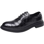 Schwarze Business Hochzeitsschuhe & Oxford Schuhe mit Schnürsenkel aus Leder für Herren Größe 45 