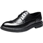 Schwarze Business Hochzeitsschuhe & Oxford Schuhe mit Schnürsenkel aus Leder für Herren Größe 43 zum Oktoberfest für den für den Winter 