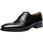 Schwarze Business Hochzeitsschuhe & Oxford Schuhe mit Schnalle aus Leder für Herren Größe 46 