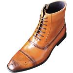 Gelbe Business Outdoor Schuhe mit Schnürsenkel aus Leder für Herren Größe 42 