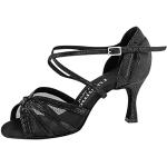 Schwarze Rummos Tanzschuhe in Normalweite aus Leder für Damen Größe 39 