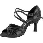 Schwarze Rummos Tanzschuhe in Normalweite aus Leder für Damen Größe 38,5 