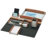 Rumold Schreibtischset 968910, Holz / Metall, schwarz, 6-teilig