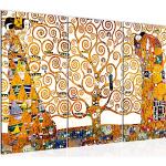 Gelbe Jugendstil Gustav Klimt Kunstdrucke XXL 80x120 3-teilig 
