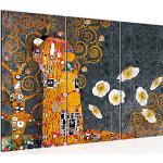 Graue Jugendstil Gustav Klimt Kunstdrucke XXL 80x120 3-teilig 