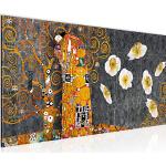 Graue Moderne Gustav Klimt XXL Leinwandbilder 1-teilig 