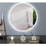 Reduzierte Moderne Runde Wandspiegel mit Beleuchtung 70 cm beschlagfrei 