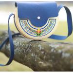 Lack-Optik Boho Runde Messenger Bags & Kuriertaschen aus Glattleder für Damen 