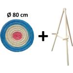 Runde Strohzielscheibe Zielscheibe Ø 80 cm farbe + Ständer Bogenschießen
