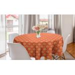 Orange Motiv Abakuhaus Runde Runde Tischdecken 150 cm aus Polyester 
