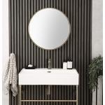Goldene Moderne Hudson Reed Runde Badspiegel & Badezimmerspiegel 60 cm aus Metall mit Rahmen 