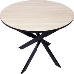 Reduzierte Schwarze Moderne Runde Runde Tische matt aus Eiche Breite 50-100cm, Höhe 50-100cm, Tiefe 50-100cm 4 Personen 
