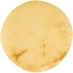 Reduzierte Gelbe Runde Runde Hochflorteppiche 160 cm aus Textil 