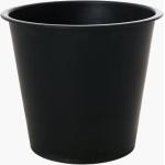 Schwarze 30 cm VIVANNO Runde Pflanzcontainer aus Kunststoff 