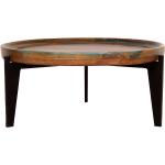 Bunte Shabby Chic Möbel Exclusive Runde Massivholz-Couchtische 35 cm lackiert aus Massivholz Breite 50-100cm, Höhe 0-50cm, Tiefe 50-100cm 