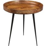 Braune Moderne Möbel Exclusive Runde Massivholztische 52 cm lackiert aus Massivholz Breite 0-50cm, Höhe 50-100cm, Tiefe 0-50cm 