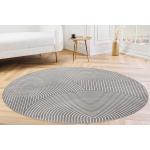 Reduzierte Silbergraue Moderne Riess Ambiente Runde Runde Teppiche 160 cm aus Textil 