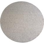 Runder Teppich in Beigegrau Webstoff 250 cm Durchmesser