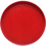Rote Moderne Runde Serviertabletts 30 cm aus Massivholz 