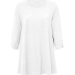 Weiße 3/4-ärmelige by Green Cotton Bio Nachhaltige Longshirts aus Baumwolle maschinenwaschbar für Damen 