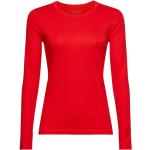 Rote Langärmelige Esprit Rippshirts aus Jersey für Damen Größe XXL 