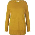 Gelbe Anna Aura Bio Rundhals-Ausschnitt Rundhals-Pullover maschinenwaschbar für Damen 