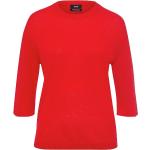 Rote 3/4-ärmelige Joop! Rundhals-Ausschnitt Kaschmir-Pullover aus Wolle Handwäsche für Damen Größe L 