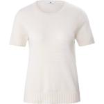Weiße Halblangärmelige Peter Hahn Rundhals-Ausschnitt Kaschmir-Pullover für Damen Größe XL für den für den Sommer 