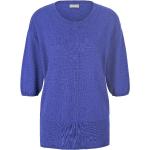 Reduzierte Lila 3/4-ärmelige Include Rundhals-Ausschnitt Kaschmir-Pullover aus Wolle maschinenwaschbar für Damen Größe M 